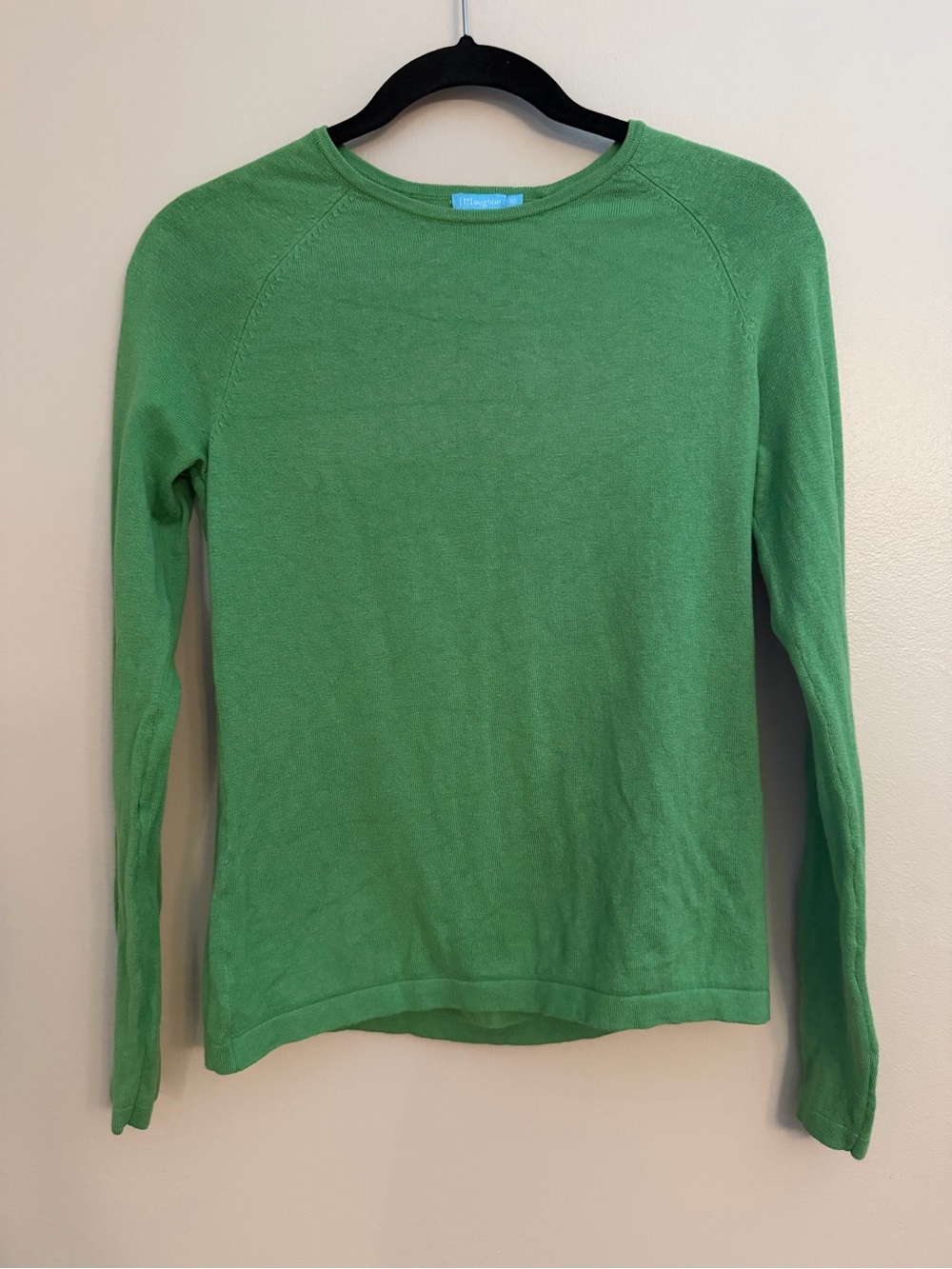 J.McLaughlin Green Fine Knit Button Sleeve Sweater XS Classic Preppy - Picture 2 of 7